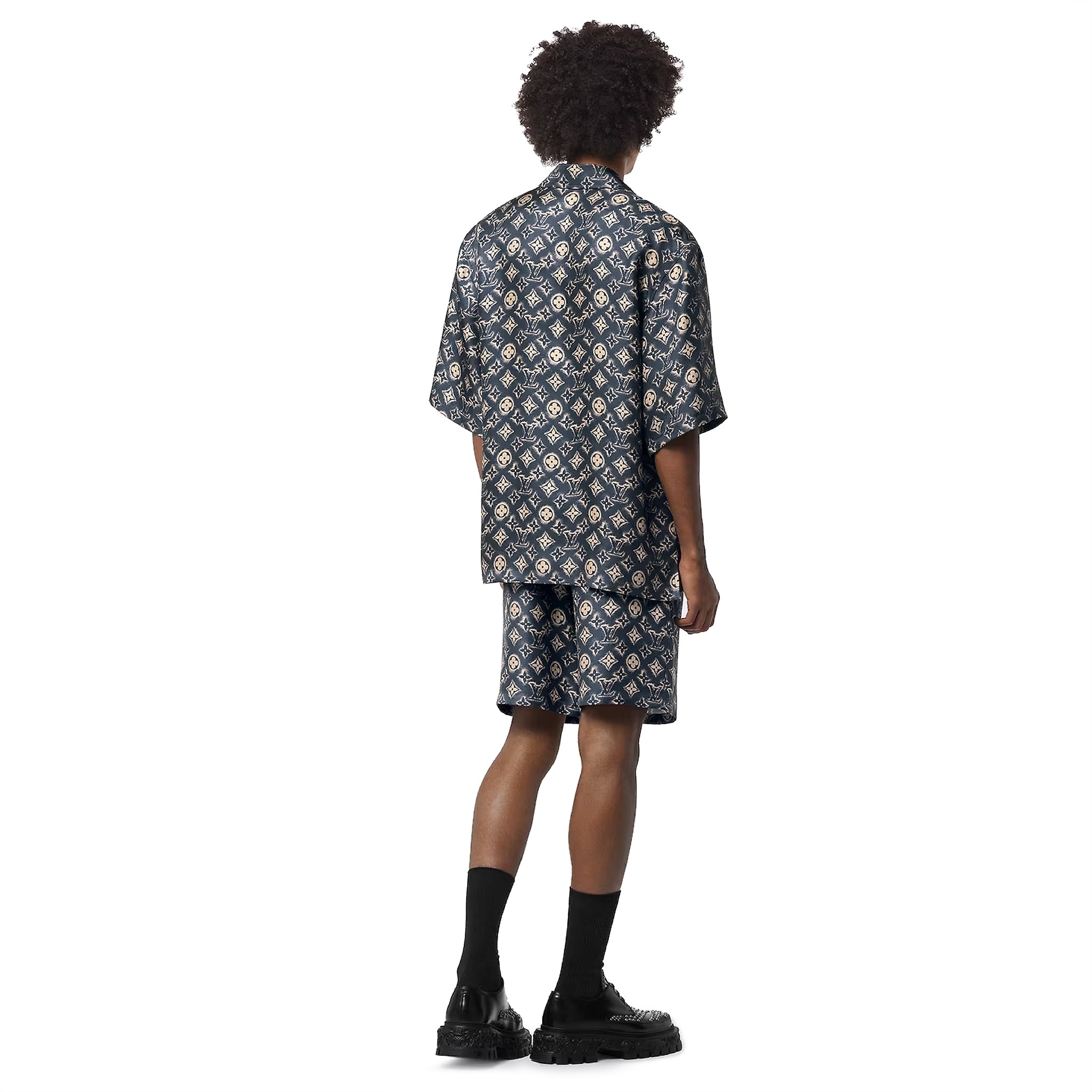 Louis Vuitton Monogram Silk Short Sleeved Shirt、mysite、Cacoeks