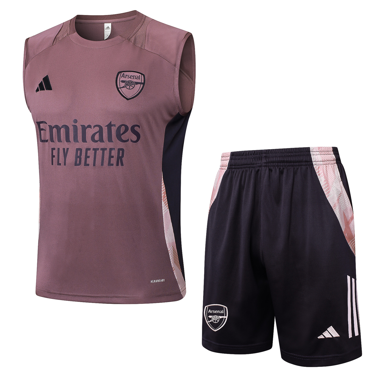 UltraTrikot-Arsenal 25-26 Vest Training Set - Purple Vest and Deep Purple Shorts