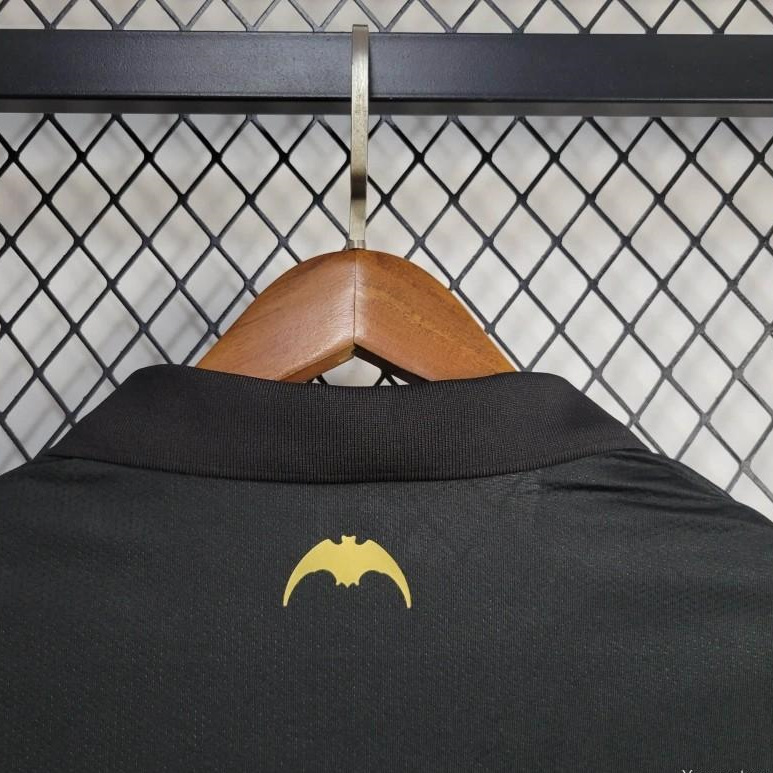 Higojerseys-Valencia 24-25 Black Away Jersey - Fans Version