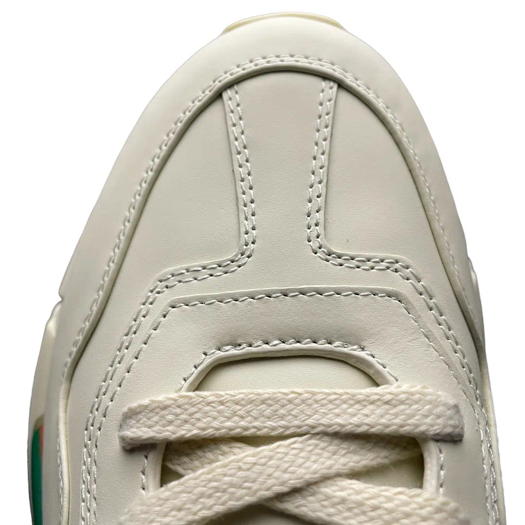 Gucci Rhyton Gucci Logo Leather Sneaker Beige、mysite、Cacoeks