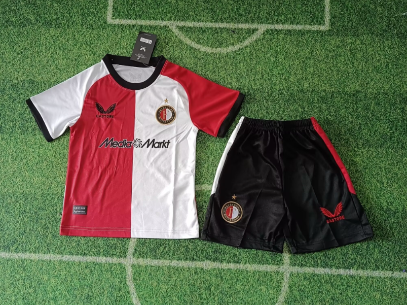 24/25 Feyenoord Home Football Shirt Kids Size Suit-mysite Custom Football Kit- Nextkits