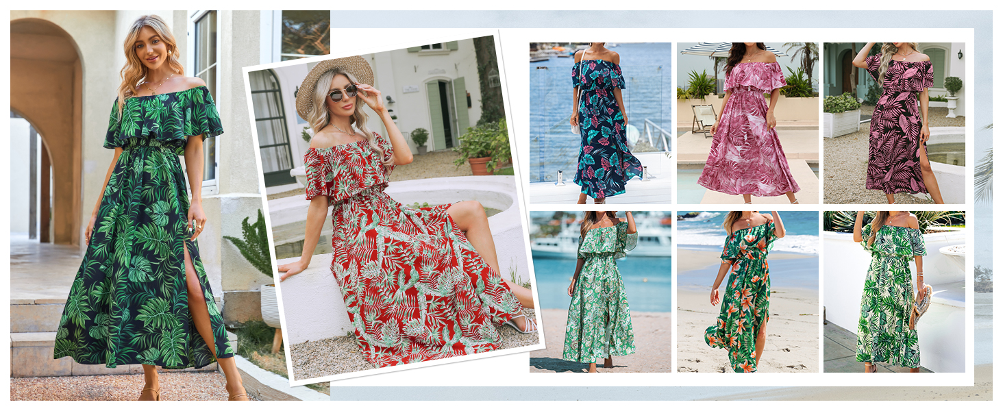 floral off shoulder dress