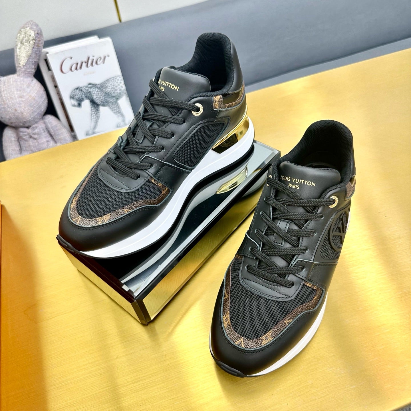 NEO RUN AWAY SNEAKER IN BLACK CALFSKIN、mysite、Cacoeks