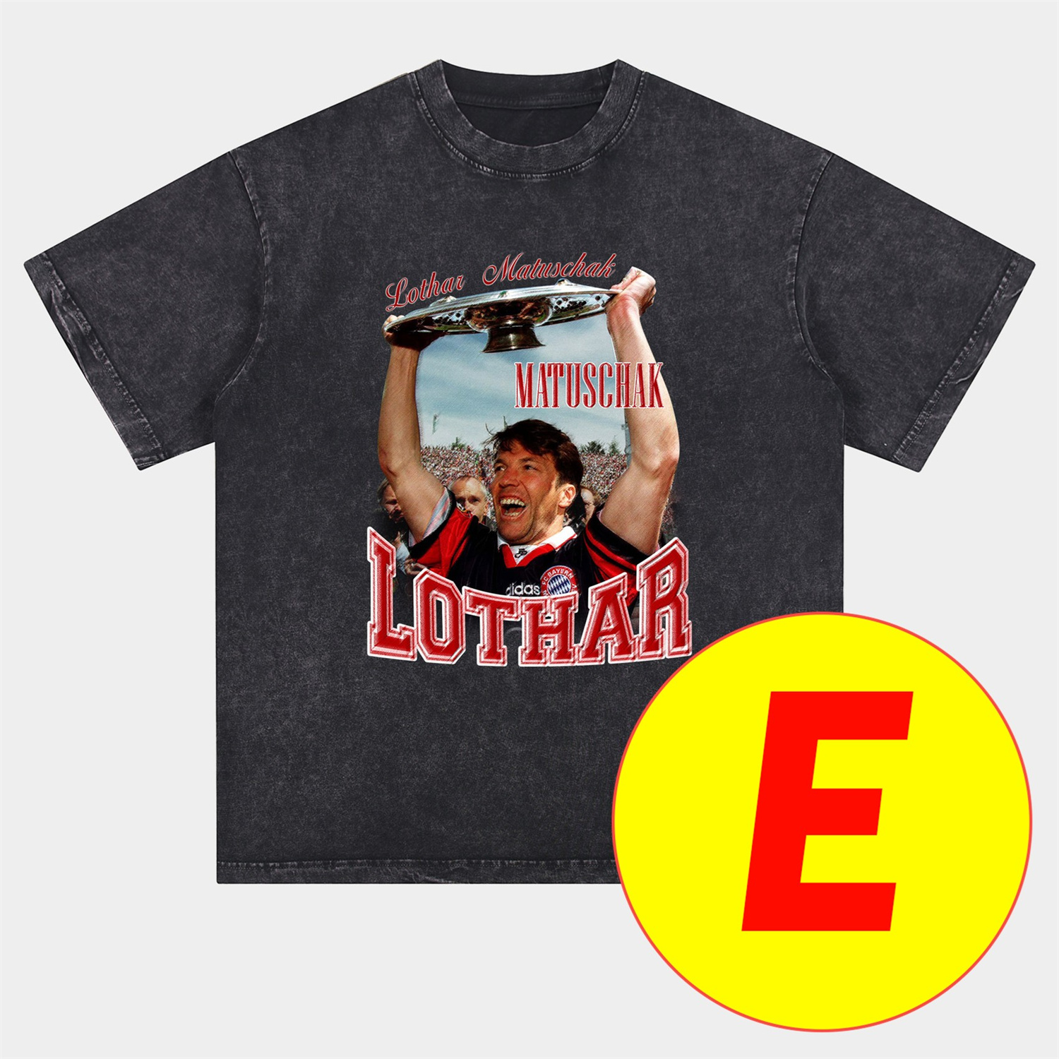 Unitedfootballkit.com | Bayern Munich 2025 125th Anniversary Memory Fragments Oversized Washed T-Shirt -Customize Name, Number and Patch | Worldwide Shipping