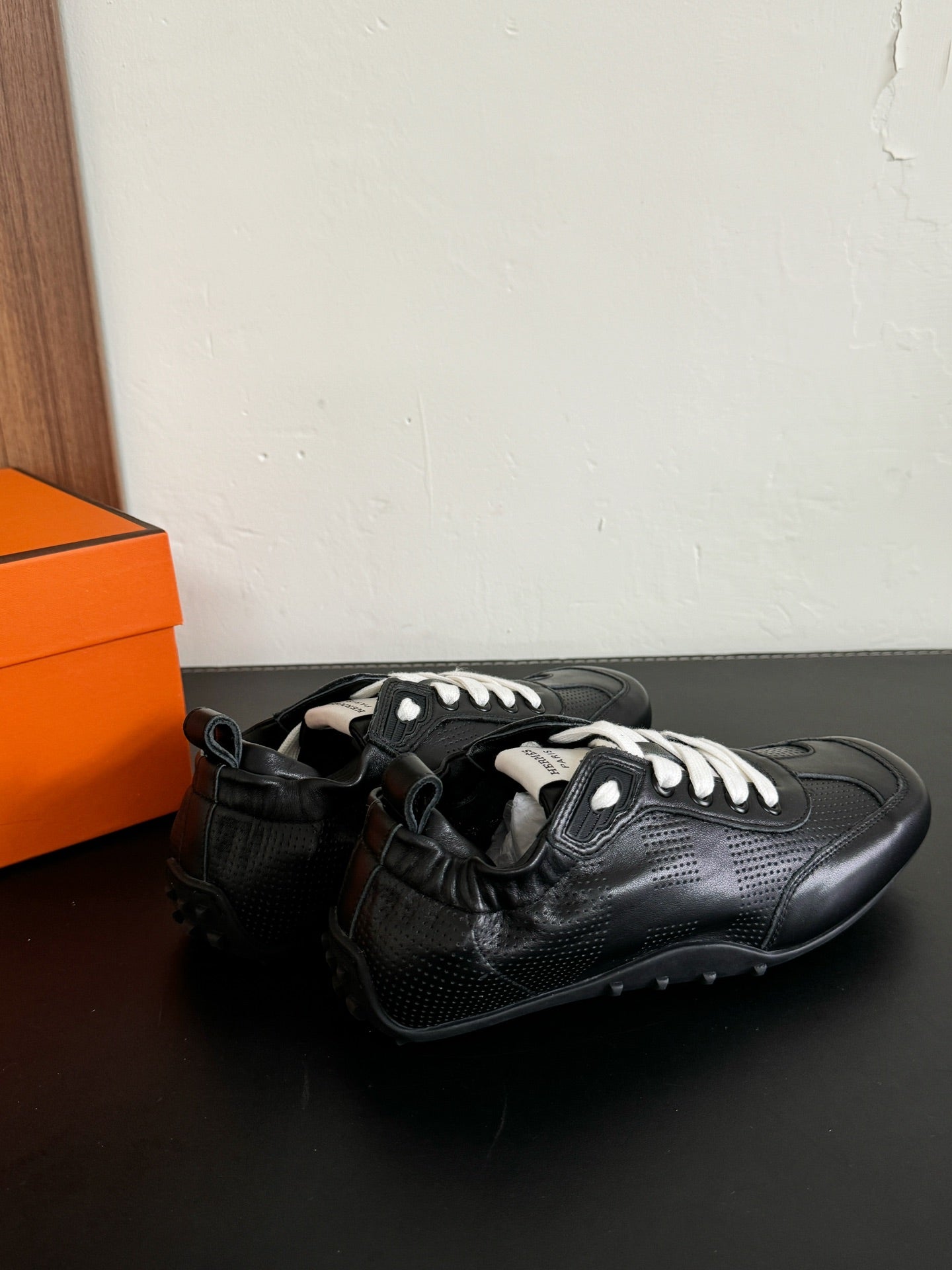 SKATEBOARD SHOES BLACK CALFSKIN、mysite、Cacoeks