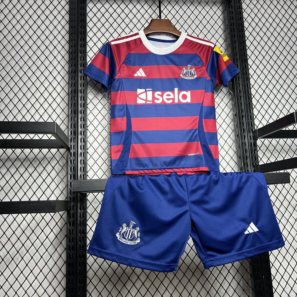 Higojerseys-Newcastle United 24-25 Away Kids Kit