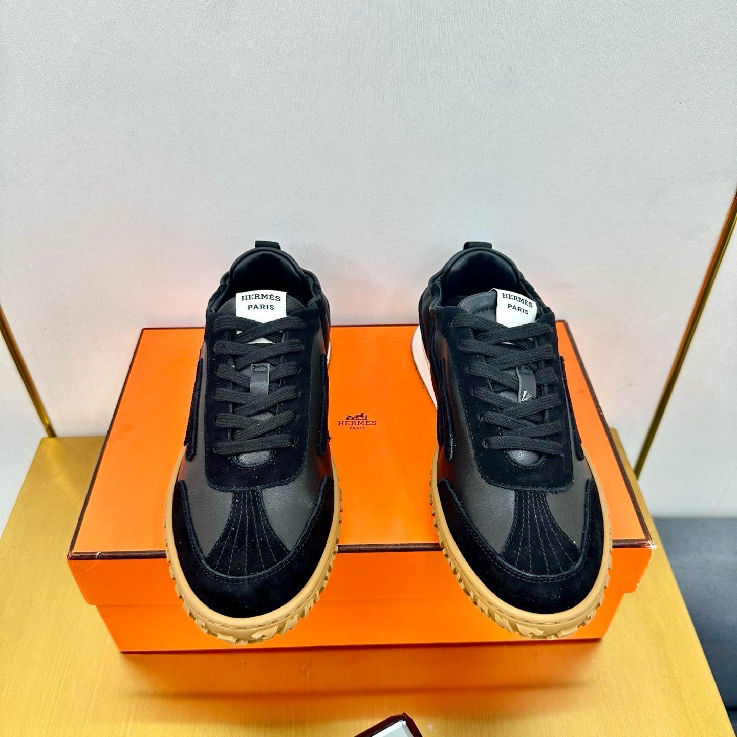 JET SNEAKER IN BLACK CALFSKIN AND SUEDE、mysite、Cacoeks