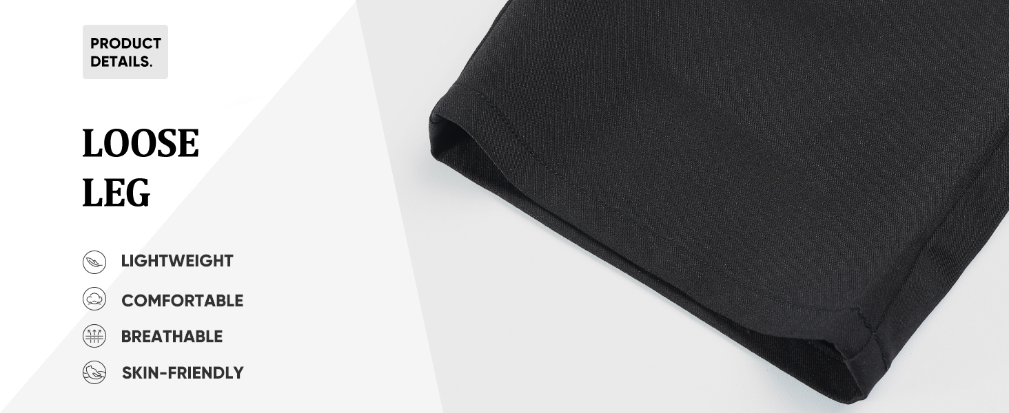 Heyfanee Mens Casual Pants Relaxed Fit Stylish Slacks for Men with Belt Loops Black