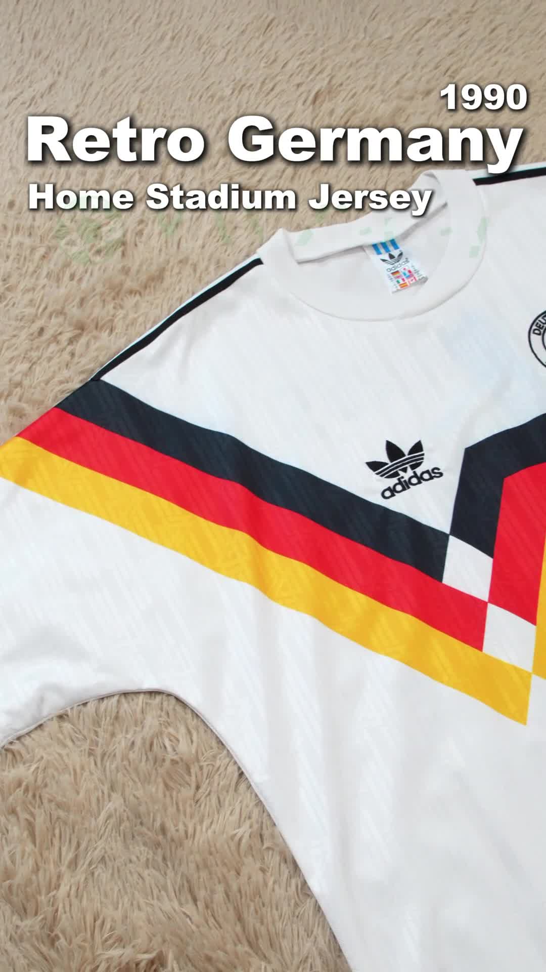 ManixJersey.com | Retro Germany 1990 Home Stadium Jersey -Customize Name, Number and Patch | Worldwide Shipping