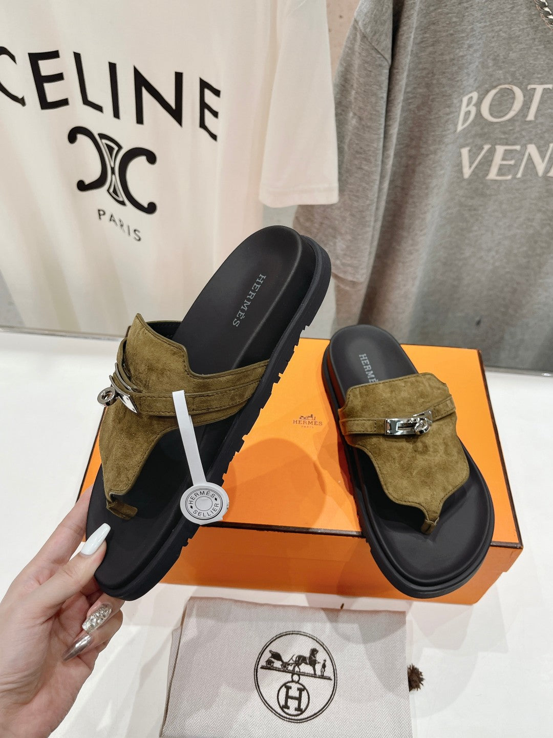 EMPIRE SANDAL BLACK MIX ARMY GREEN SUEDE、mysite、Cacoeks