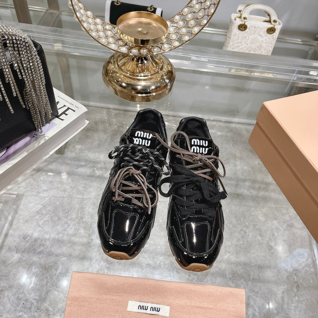 Glossy Black Sneakers NB Cowhide、mysite、Cacoeks