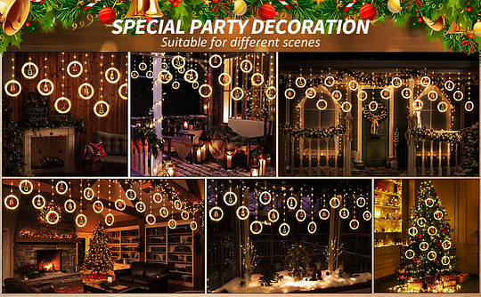 led窗灯圣诞装饰