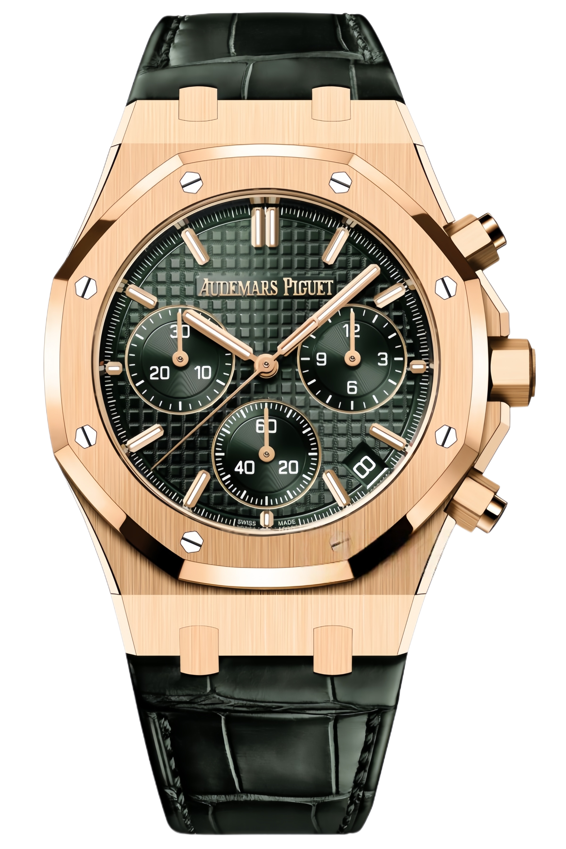 Audemars Piguet Royal Oak Chronograph Ref. 26240OR.OO.D404CR.02 Super Clone Watch – Rose Gold Black Dial Swiss Replica