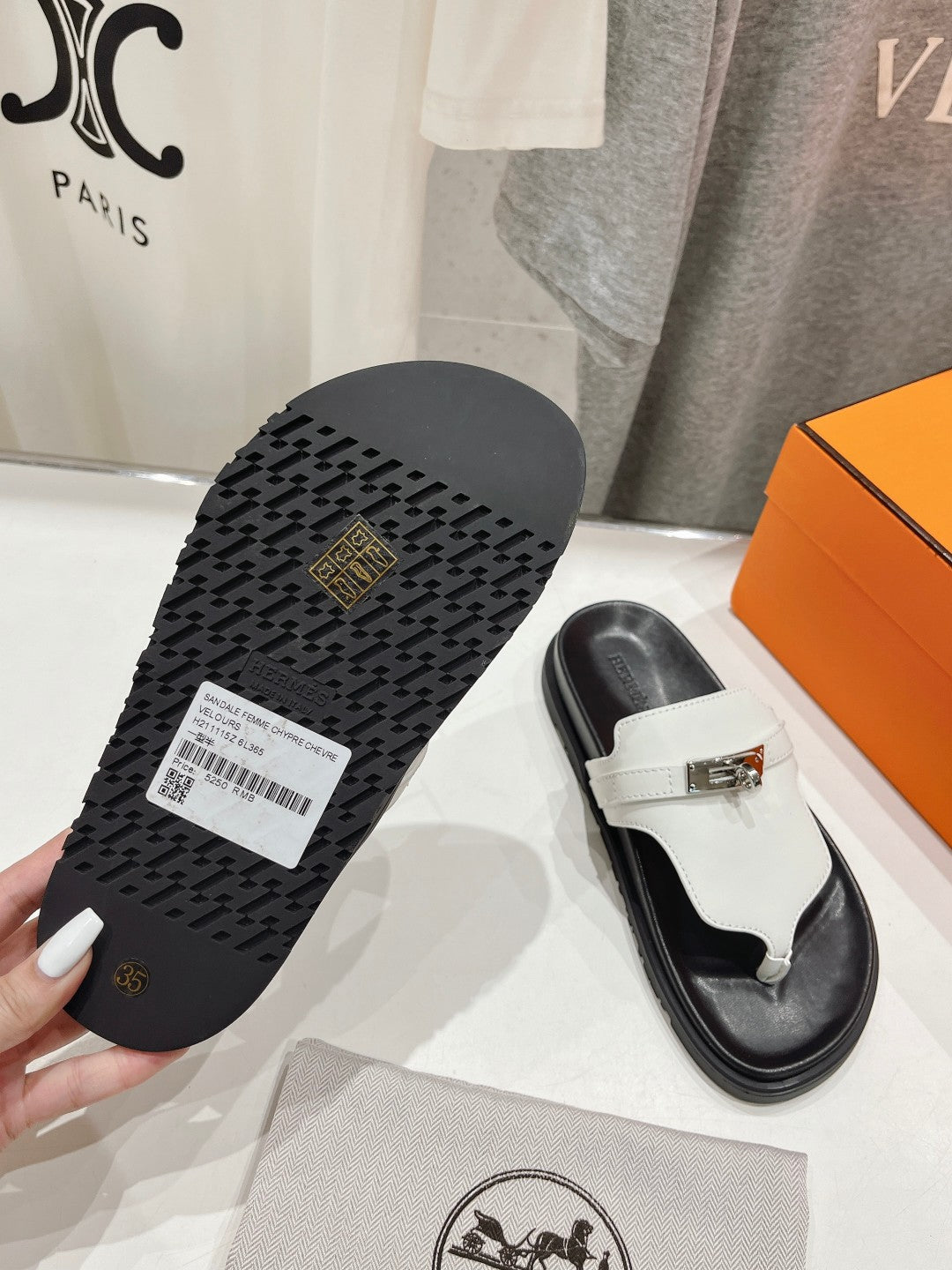 EMPIRE SANDAL BLACK MIX WHITE CALFSKIN、mysite、Cacoeks