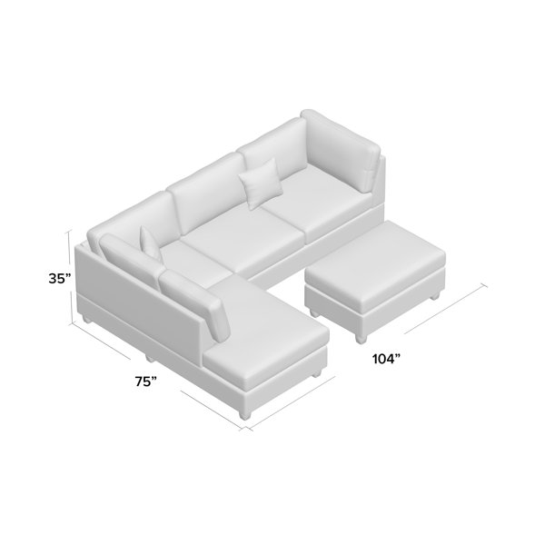Hemphill 3 - Piece Upholstered Sectional
