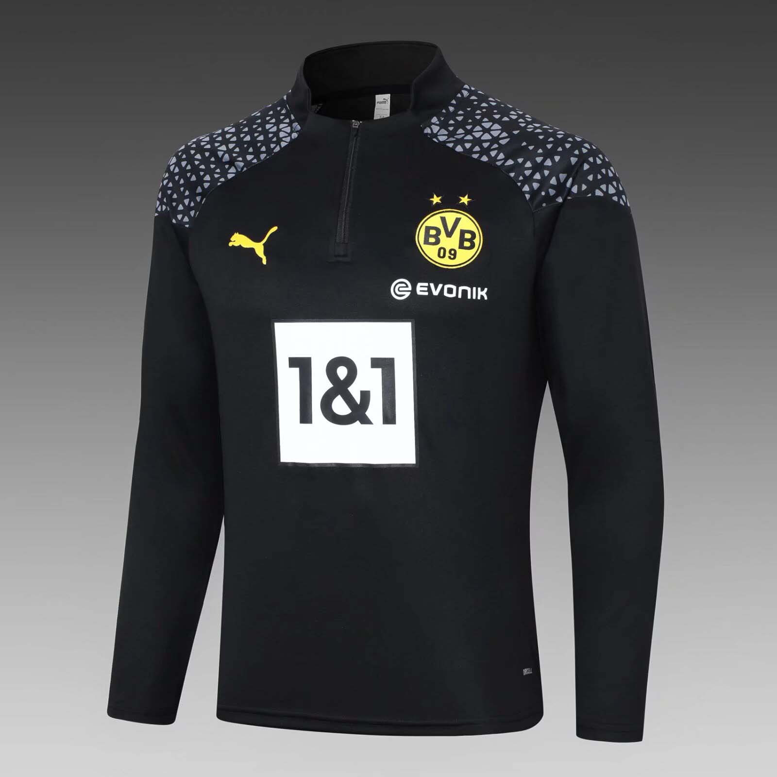 2023/2024 Dortmund Half-Pull Training Suit Black Football Shirt 1:1 Thai Quality Set:football jersey mysite: unitedjerseyfootball 邓江浪:football