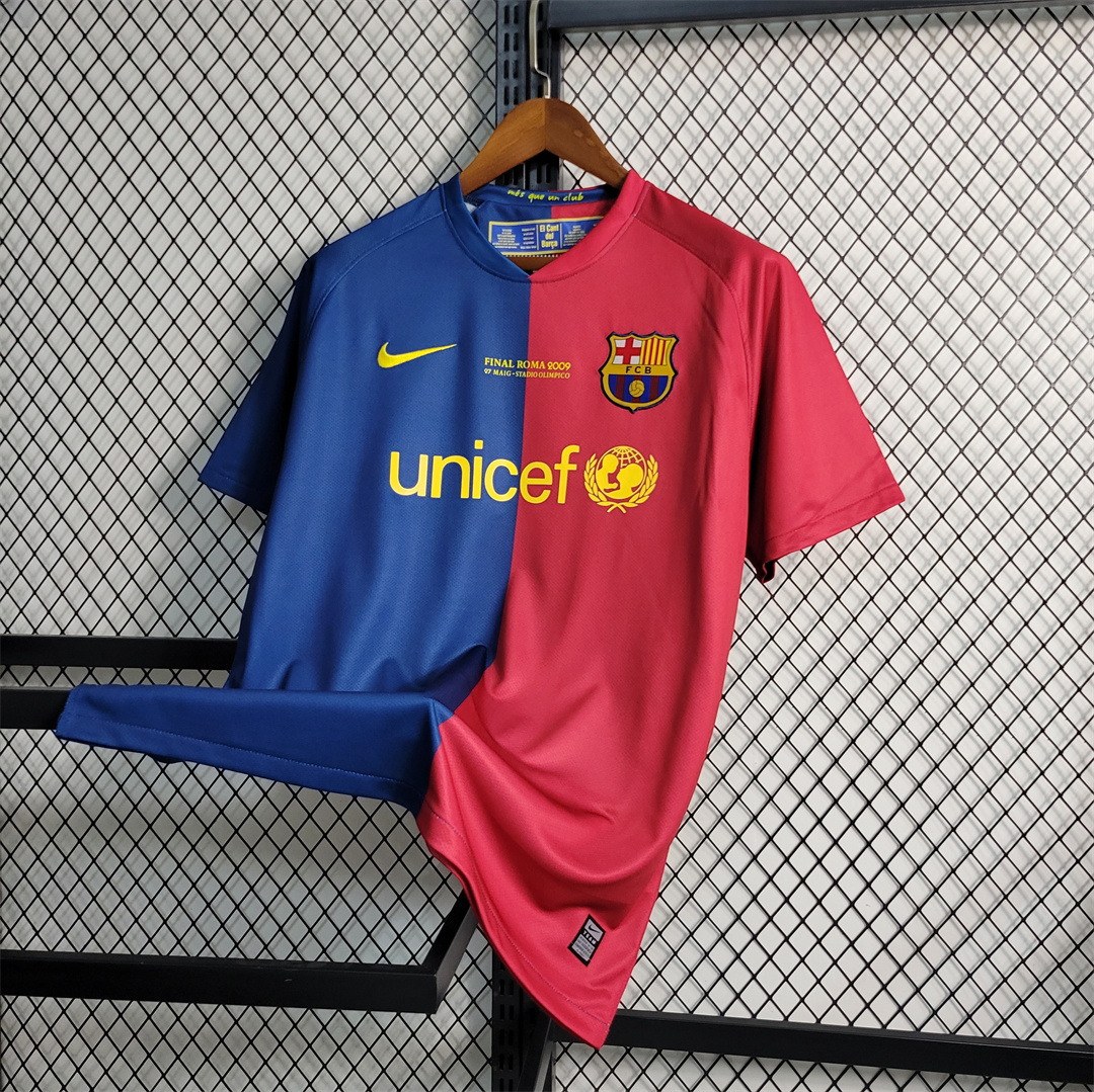ManixJersey.com | Retro Barcelona 08-09 Home Stadium Jersey -Customize Name, Number and Patch | Worldwide Shipping