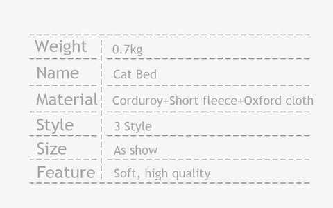 Cute Circus Cat Bed Cave 3 Style Warm House