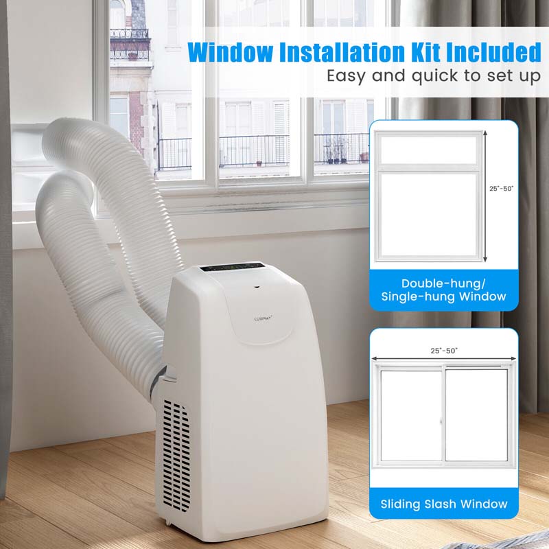 Eletriclife 11500 BTU Dual Hose Portable Air Conditioner with Remote Control