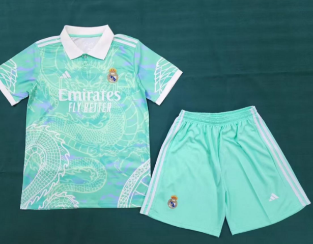 2023/2024 Real Madrid Chinese Dragon Green Football Jersey (Adult Set) 1:1 Thai Quality:football jersey mysite: unitedjerseyfootball 邓江浪:football