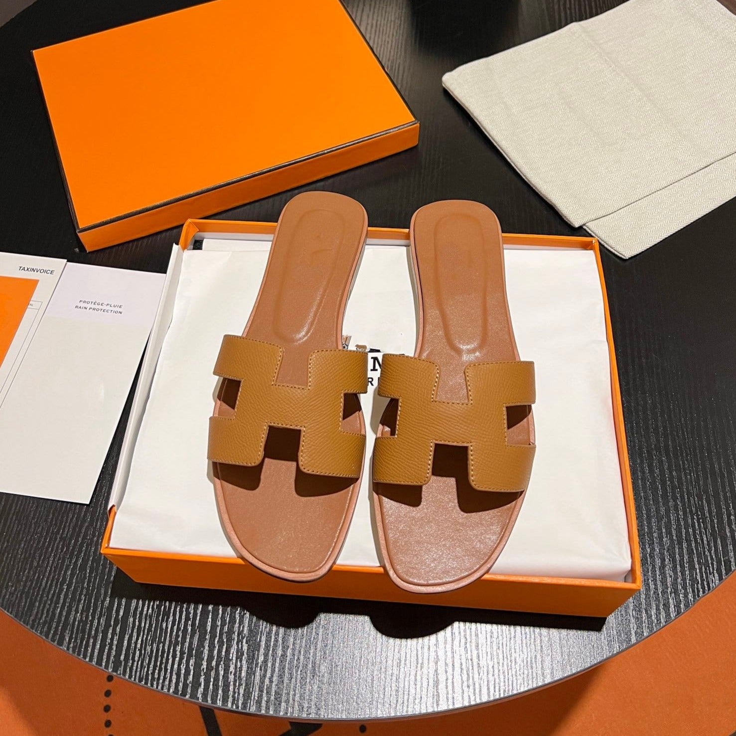 0RAN SANDAL Leather Brown、mysite、Cacoeks