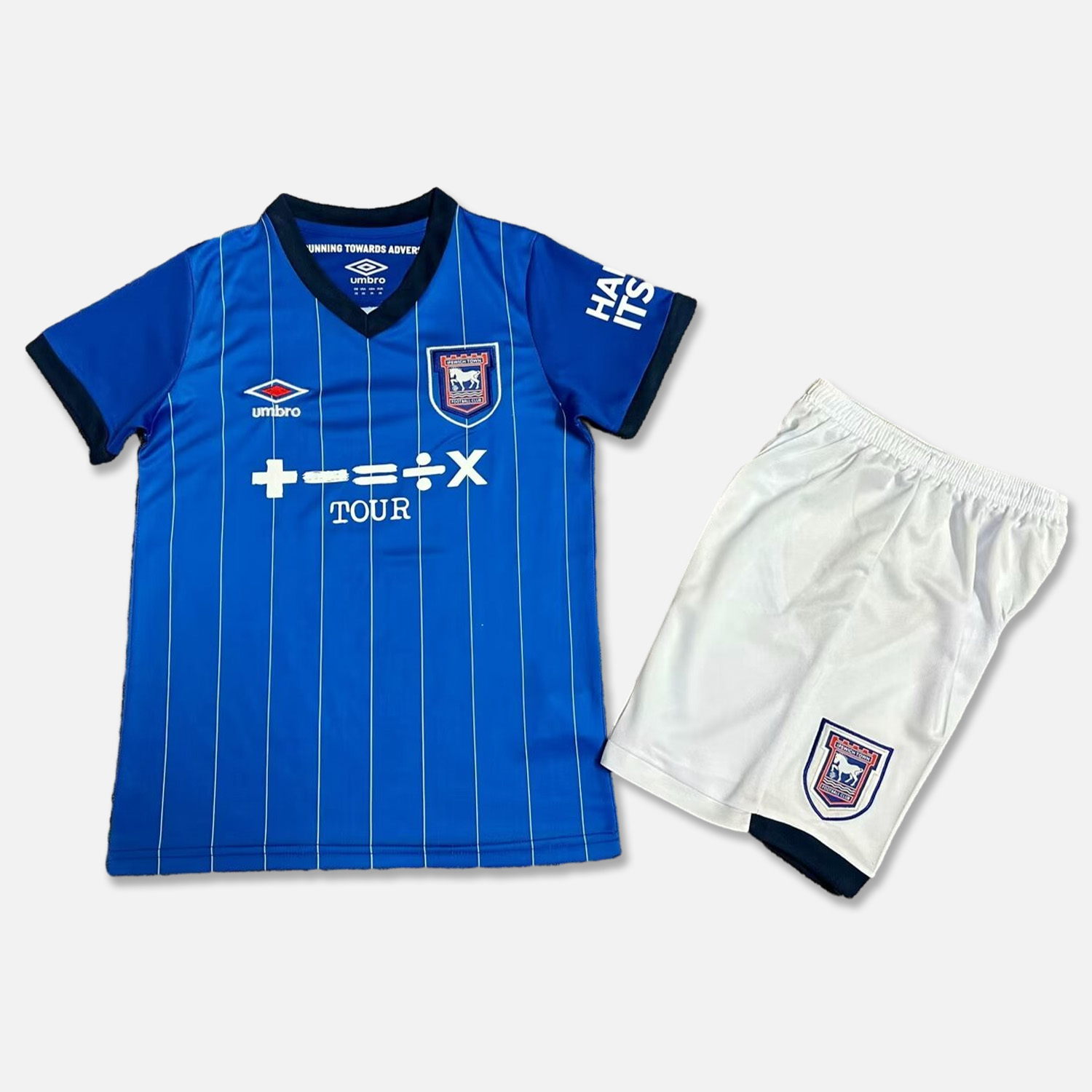 Higojerseys-Ipswich Town 24-25 Home Kids Kit