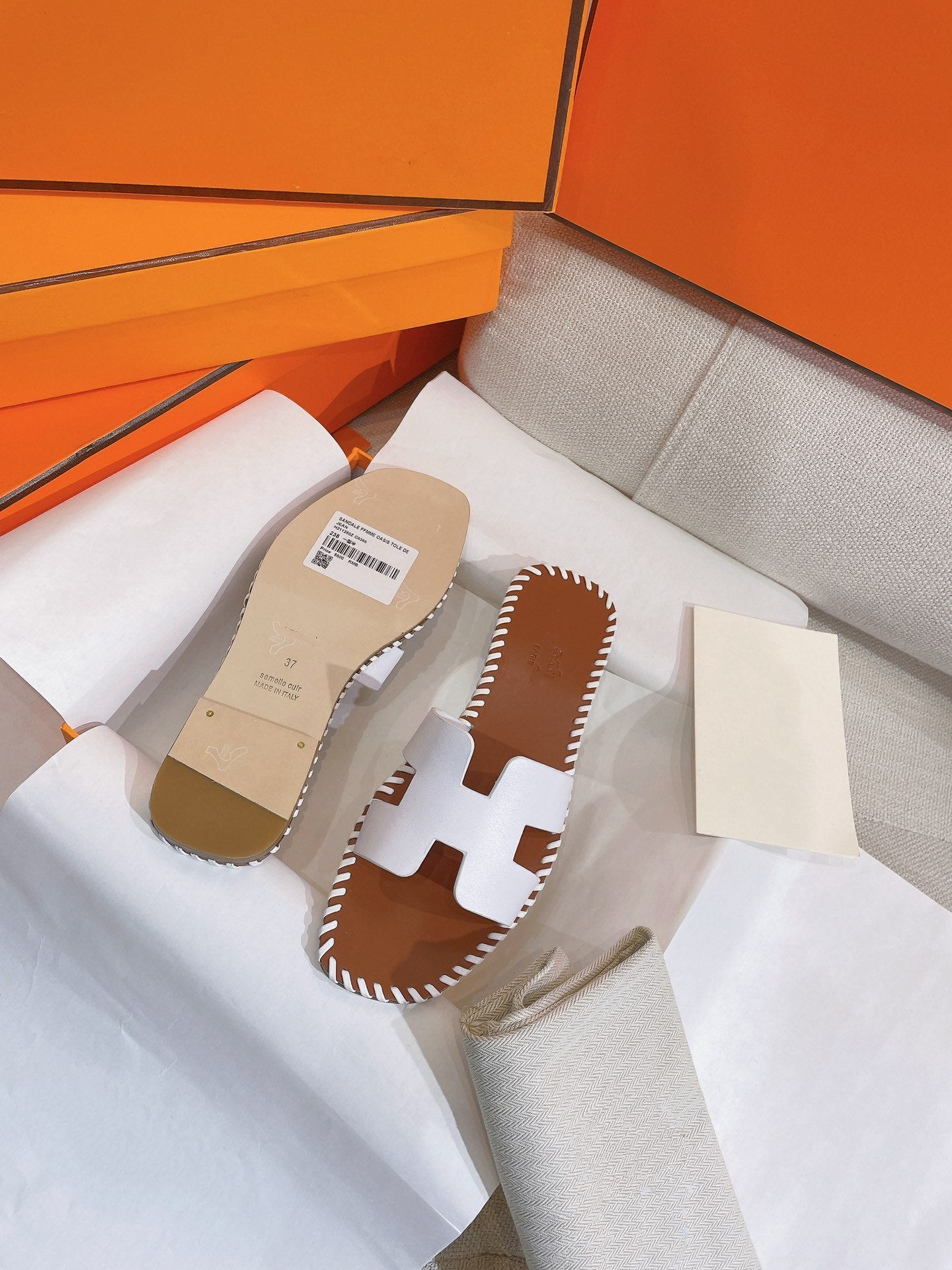 0RAN SANDAL Braided Calfskin WHITE、mysite、Cacoeks