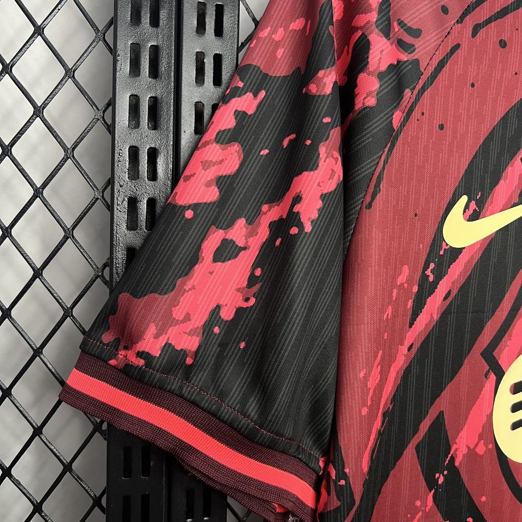 ManixJersey.com | Barcelona 24-25 Red Crest Special Edition Jersey - Fans Version -Customize Name, Number and Patch | Worldwide Shipping