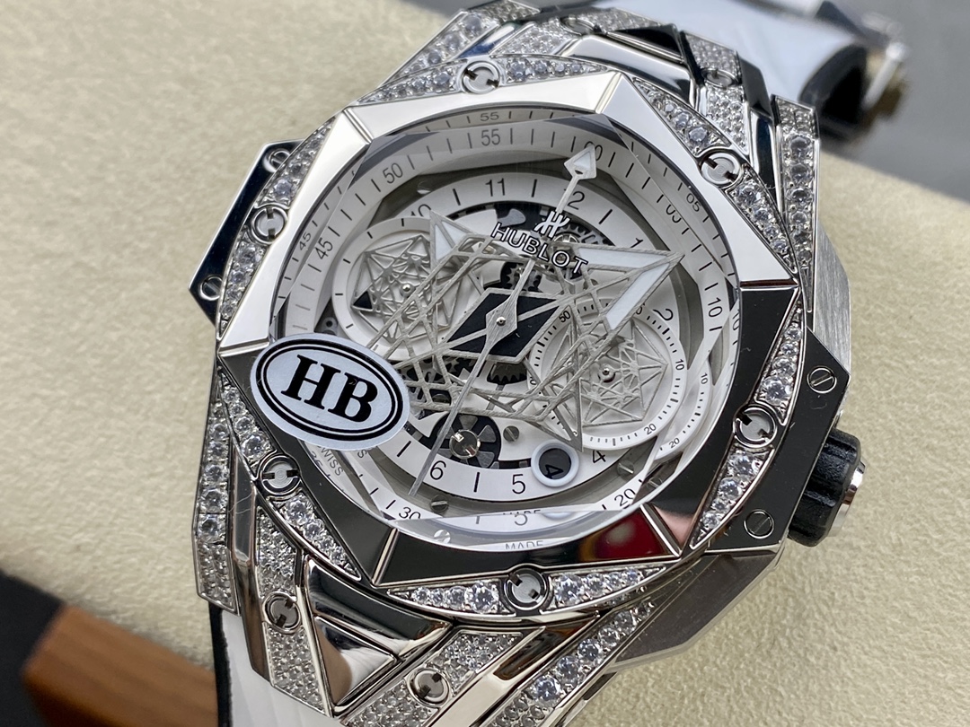 418.NX.2001.RX.1604.MXM20 Hublot Big Bang Partnerships Sang Bleu II Titanium Diamond-fasswatch