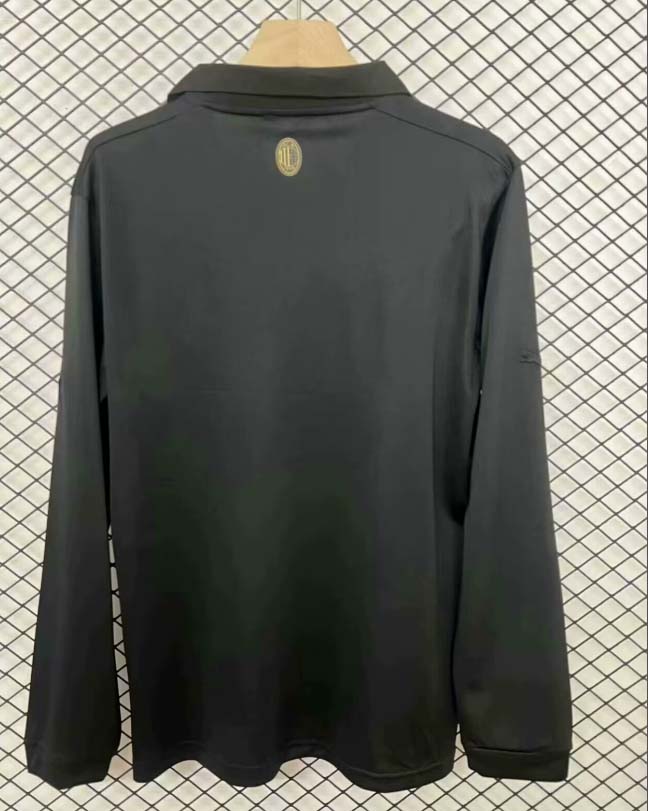 2024/2025 Long Sleeve AC Milan 125th Anniversary Black Soccer Jersey 1:1 Thai Quality:football jersey mysite: unitedjerseyfootball 邓江浪:football