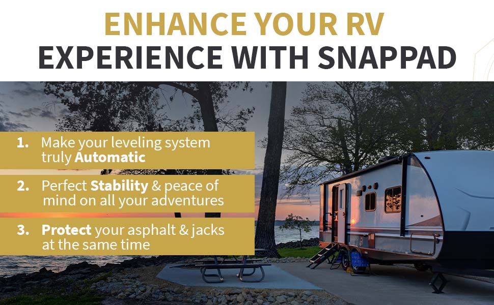 Enhance your RV experience, Protect your Asphalt and Jacks, Extend the LifeSpan, Prevent Sinkage