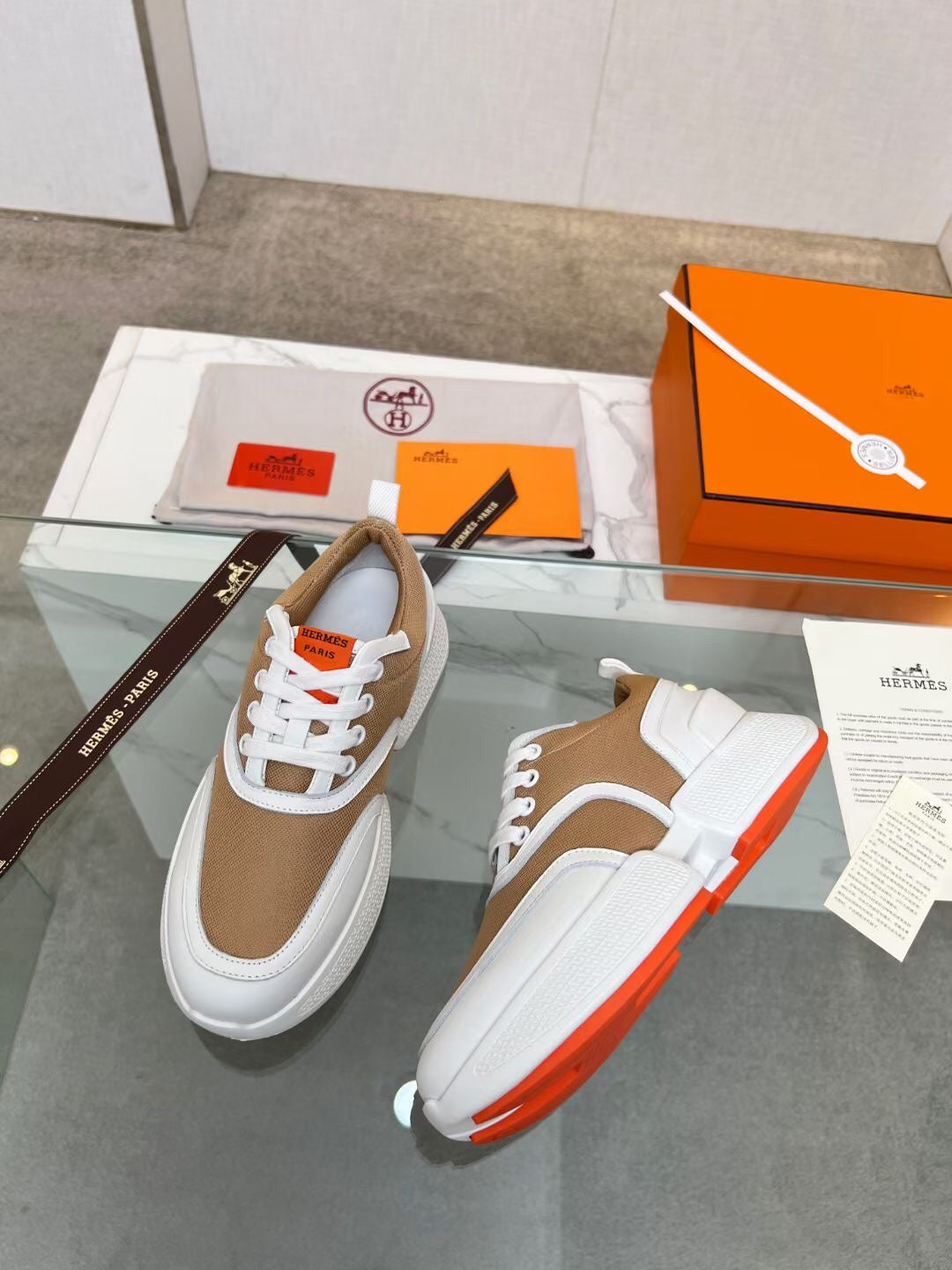 GIGA SNEAKER CARAMEL MIX WHITE CALFSKIN、mysite、Cacoeks
