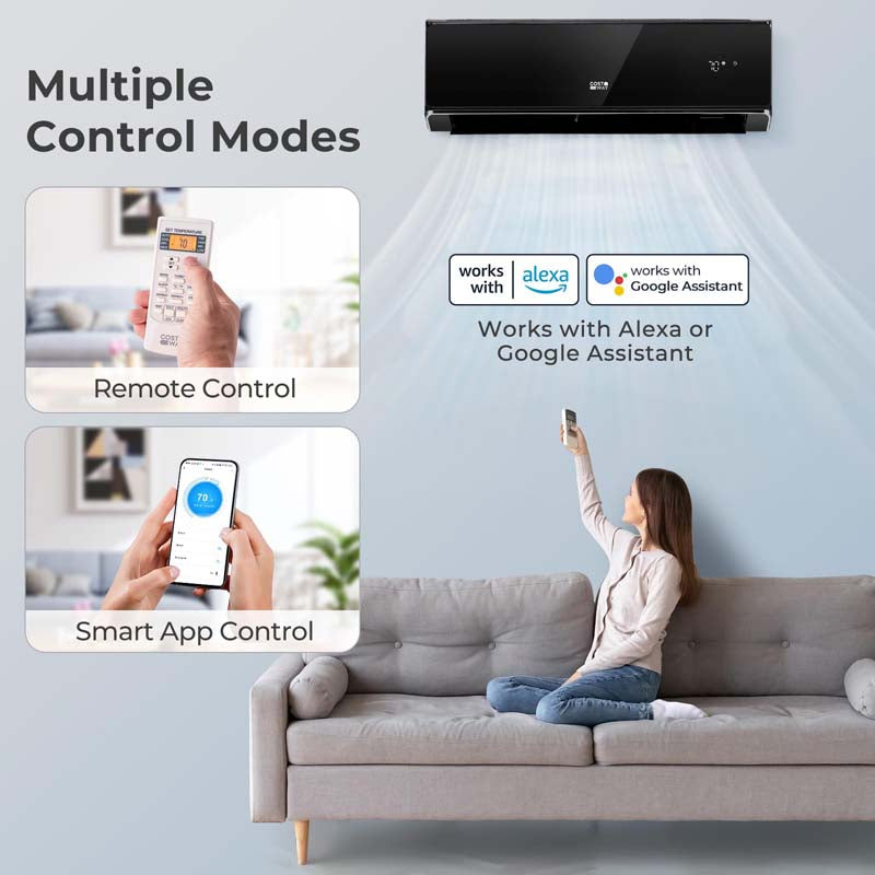 Eletriclife 24000 BTU 21 SEER2 208-230V Wifi Enabled Mini Split Air Conditioner