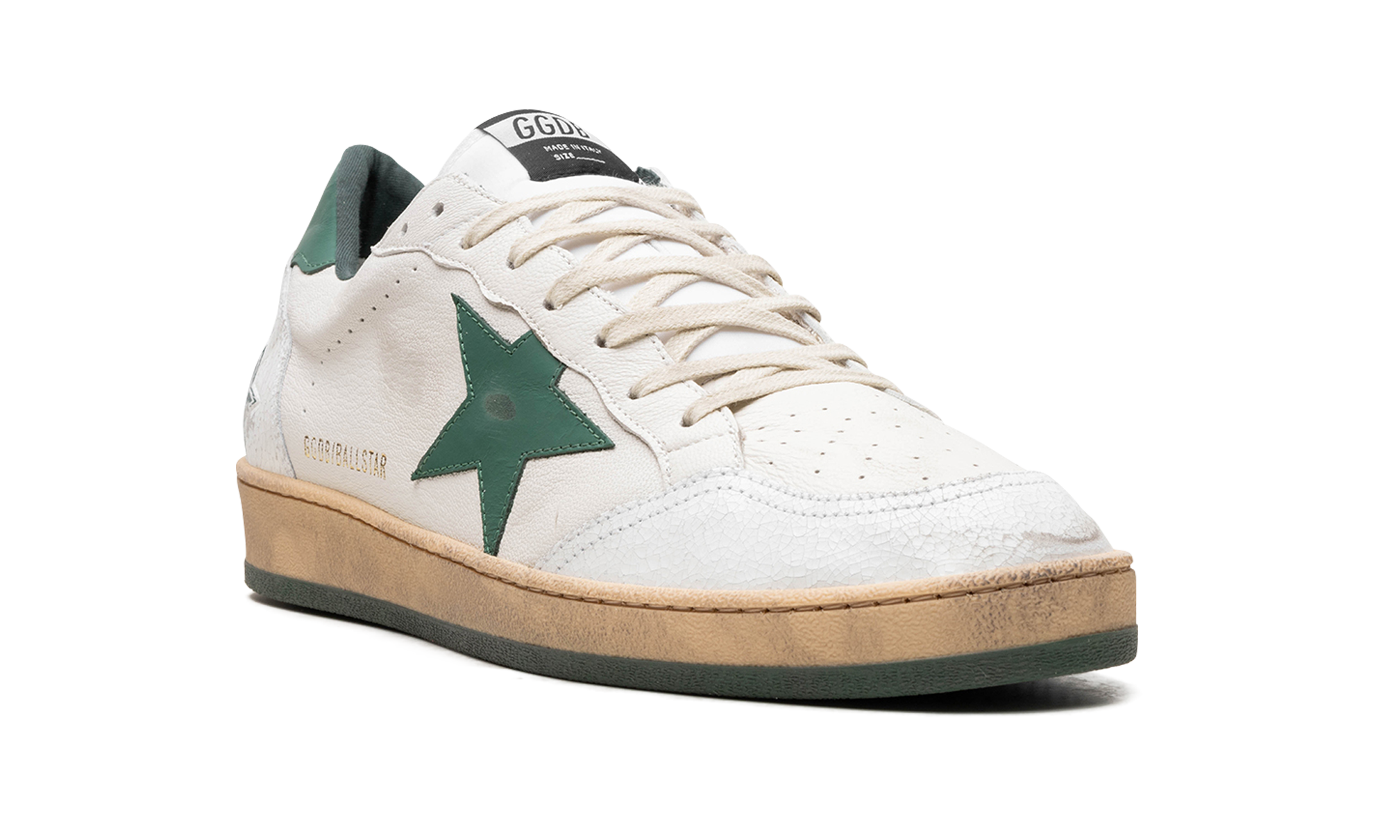 BALLSTAR NAPPA UPPER MATT LEATHER STAR CRACK TOE "WHITE GREEN"、mysite、Cacoeks