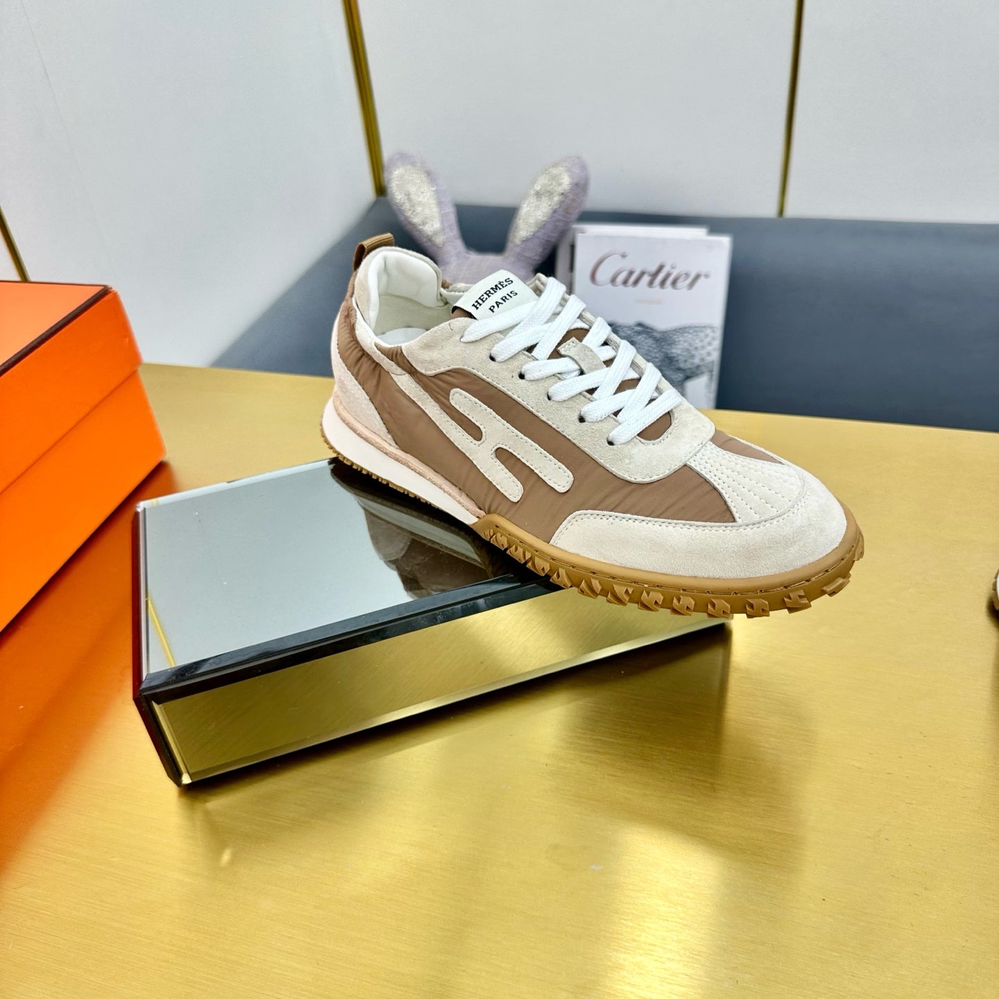 JET SNEAKER IN KHAKI MIX MEDIUM BROWN SUEDE、mysite、Cacoeks