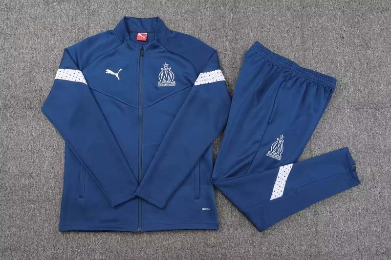 2023/2024 Olympique de Marseille Long Zip Jacket Dark Blue Football Jersey Set:football jersey mysite: unitedjerseyfootball 邓江浪:football