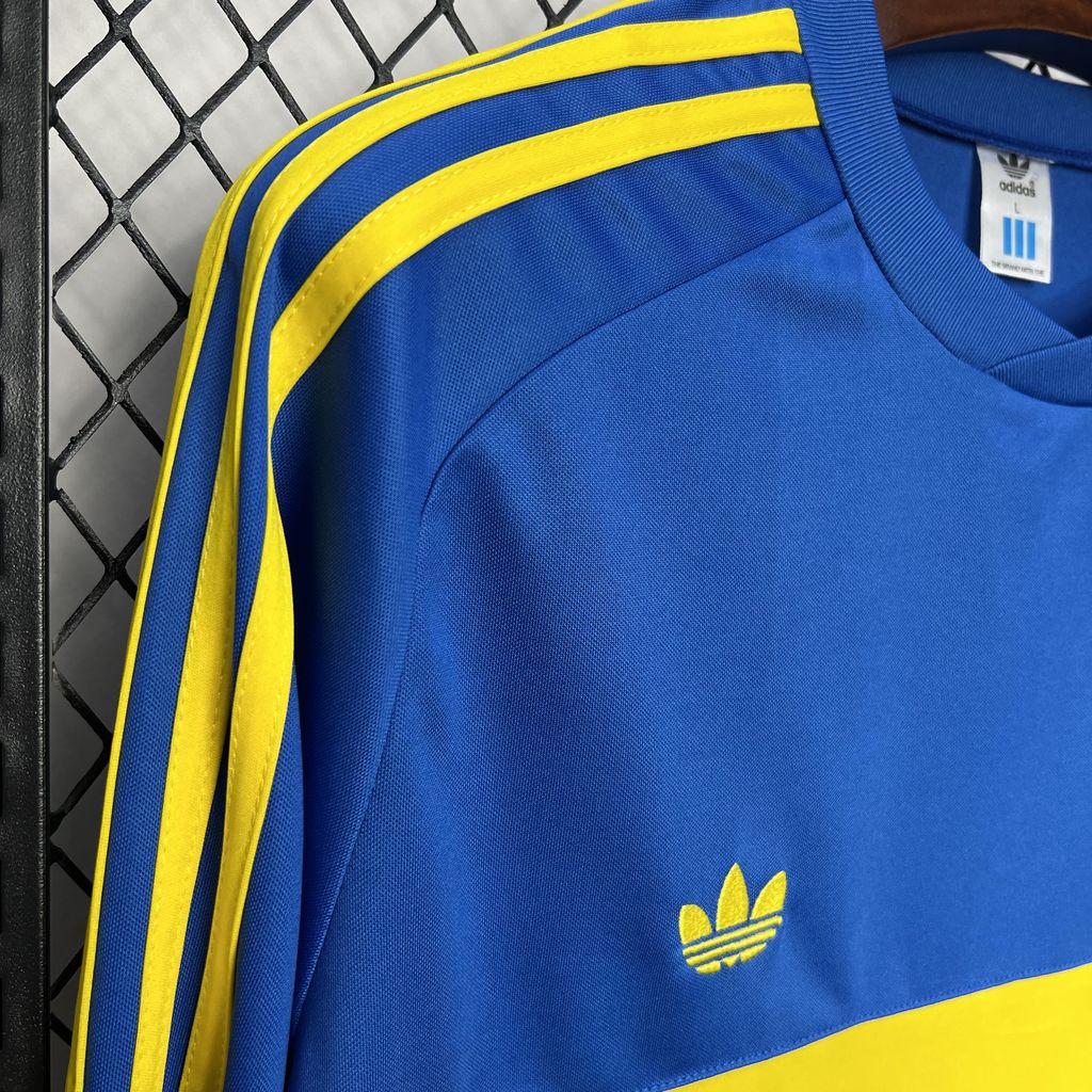 GlobeJersey-Retro Boca Juniors 1981-82 Home Long Sleeve Jersey