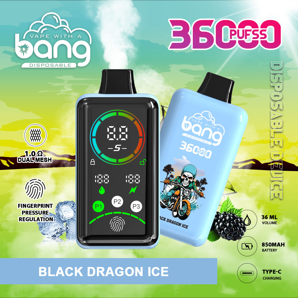 (Box of 3) Bang 36000 Power Advanced Fingerprint Power Regulation 36K Puffs Disposable Vape