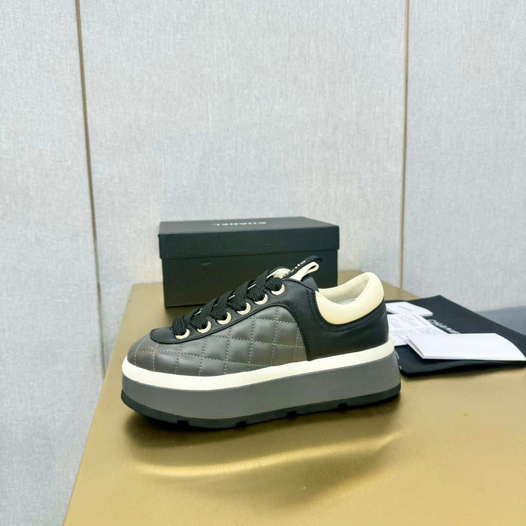 PLATFORM SHOES IN BLACK LAMBSKIN、mysite、Cacoeks