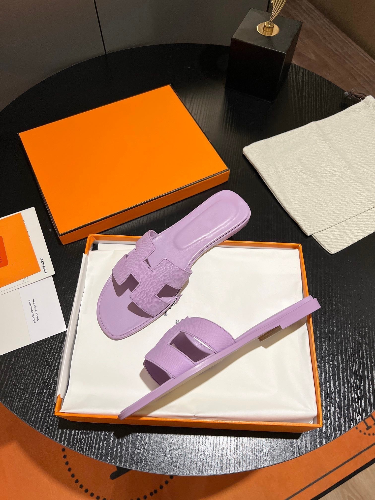 0RAN SANDAL Leather Lavender、mysite、Cacoeks