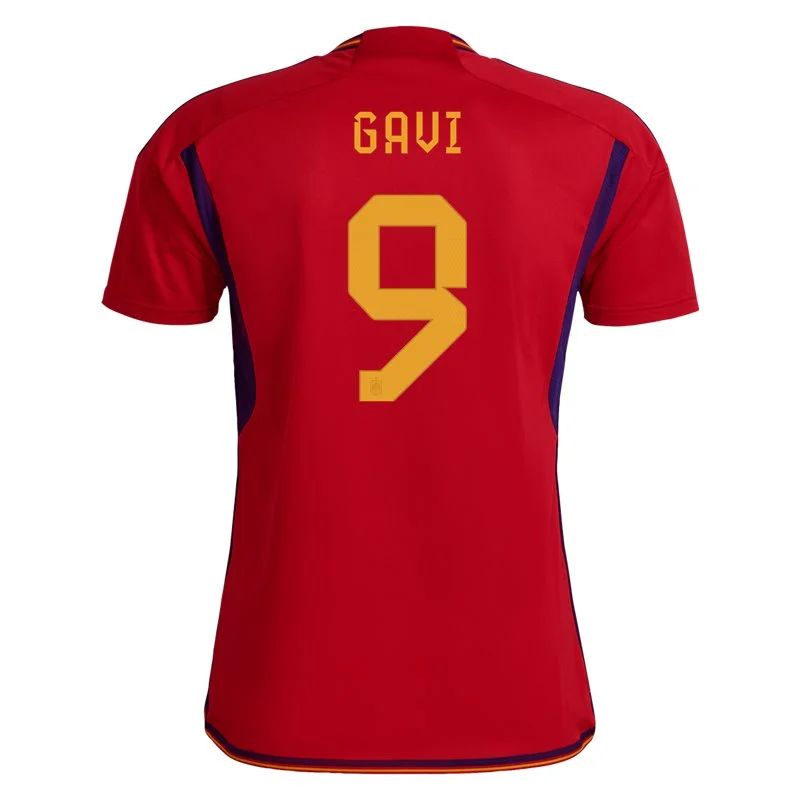 2022 Gavi #9 Spain Home Jersey-mysite Custom Football Kit- Nextkits