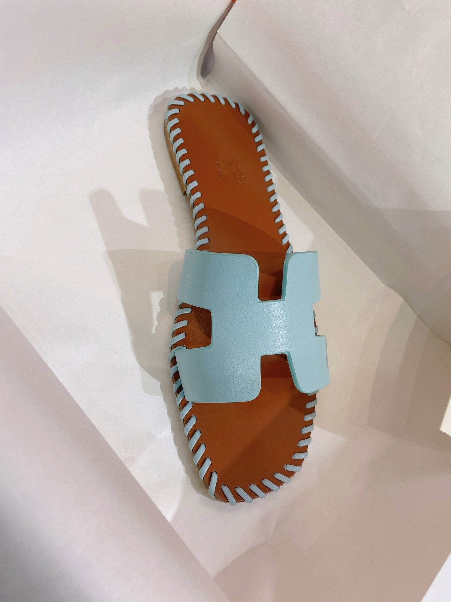 0RAN SANDAL Braided Calfskin BLUE SKY、mysite、Cacoeks