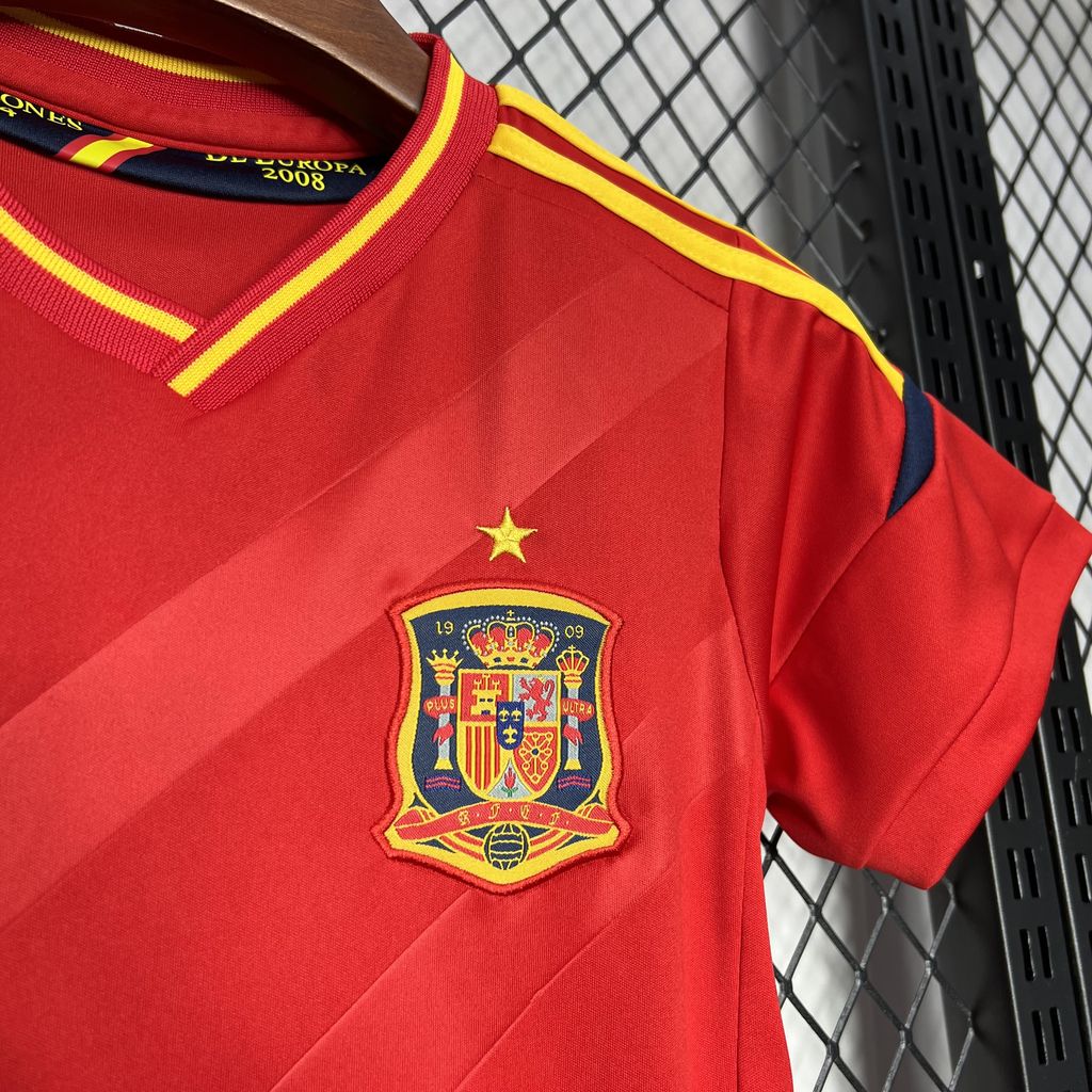 ManixJersey.com | Retro Spain 2012 Home Stadium Kids Kit -Customize Name, Number and Patch | Worldwide Shipping