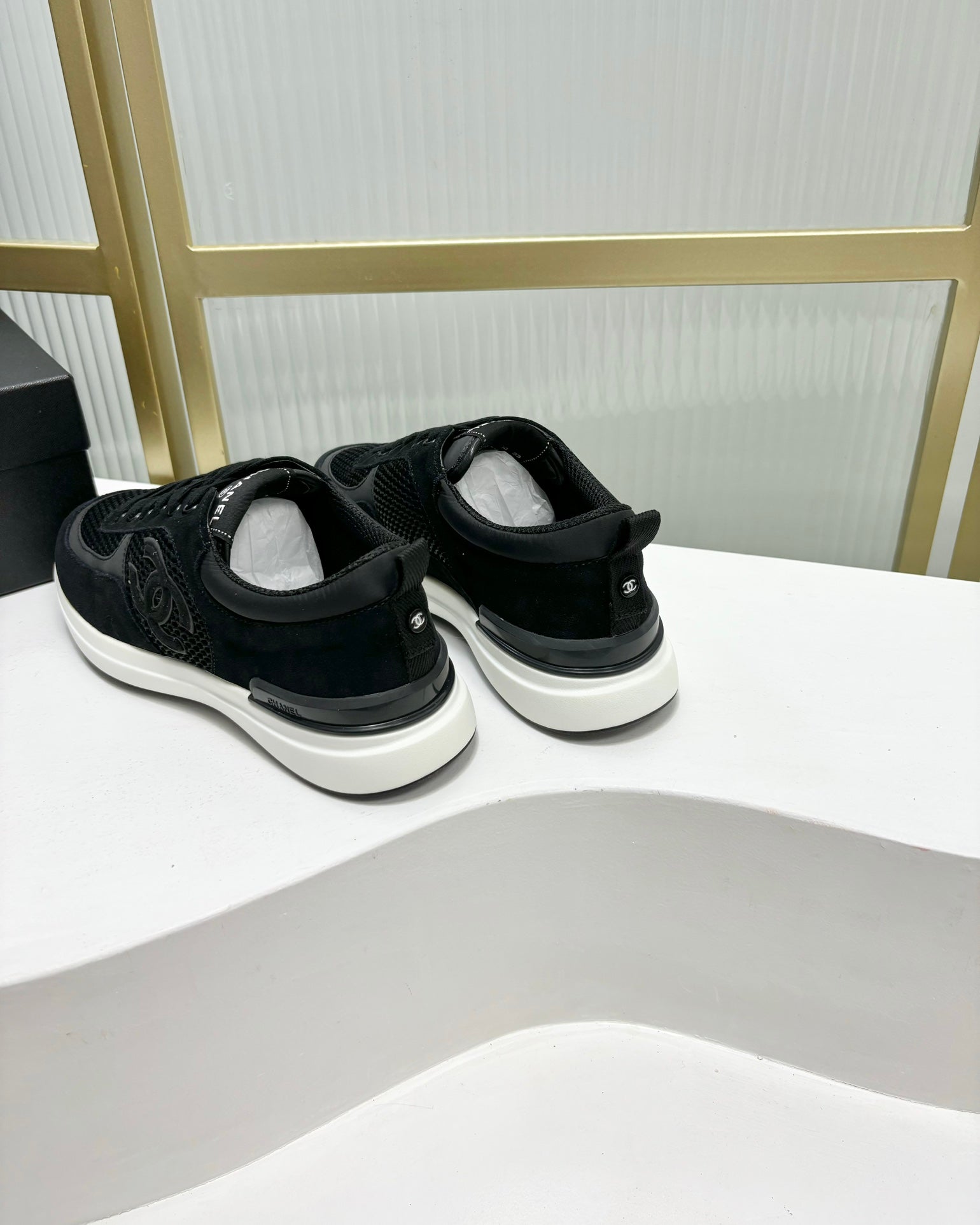 SNEAKER IN BLACK SUEDE AND BREATHABLE MESH、mysite、Cacoeks