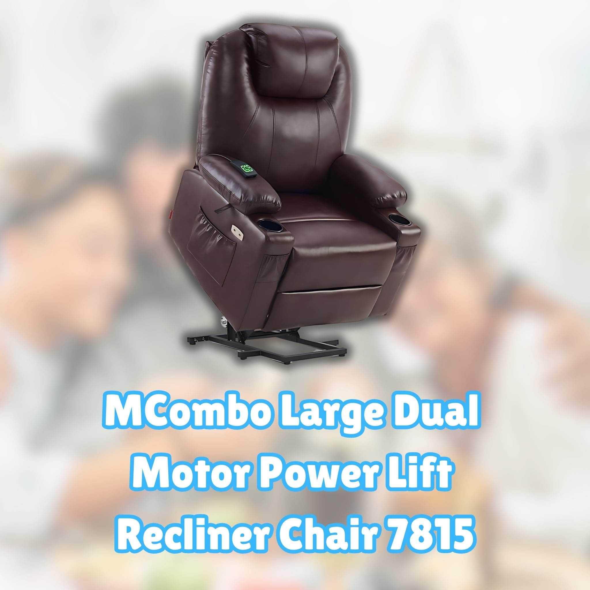 MCombo Large Dual Motor Power Lift Recliner Chair 7815