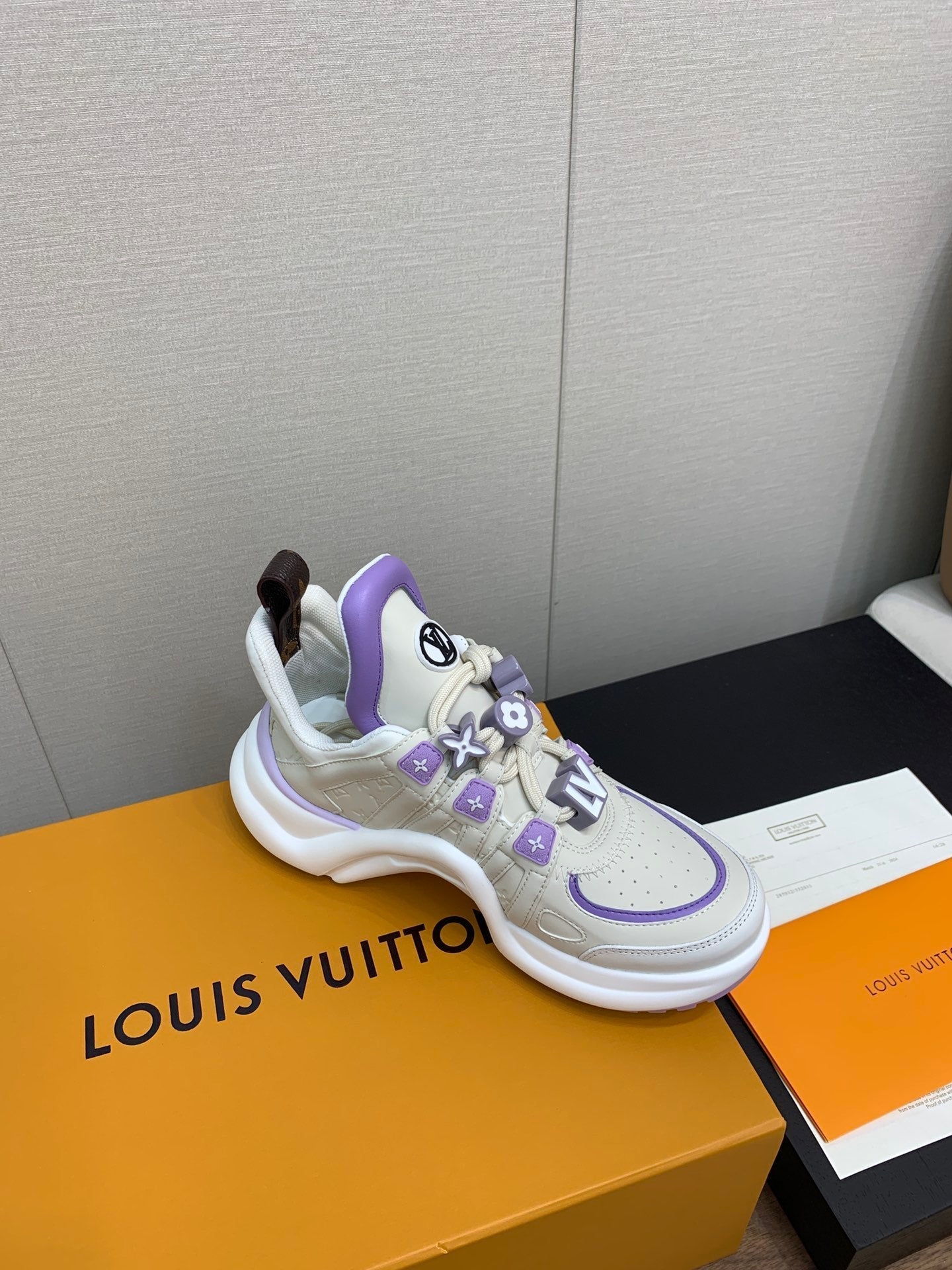 LV ARCHLIGHT SNEAKER BEIGE MIX VIOLET CALFSKIN、mysite、Cacoeks