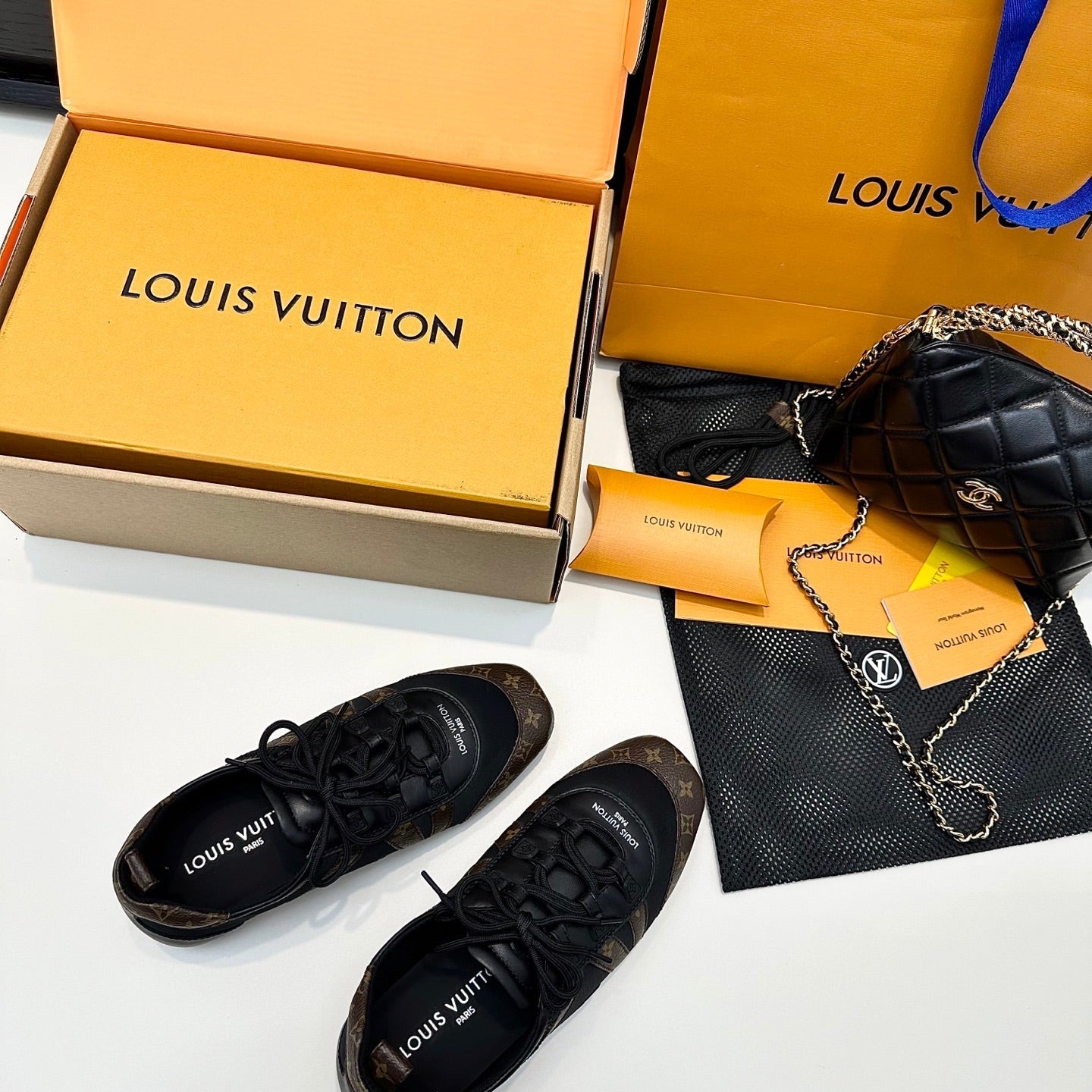 SNEAKERINA TRAINERS IN BROWN AND BLACK FABRIC AND CANVAS、mysite、Cacoeks