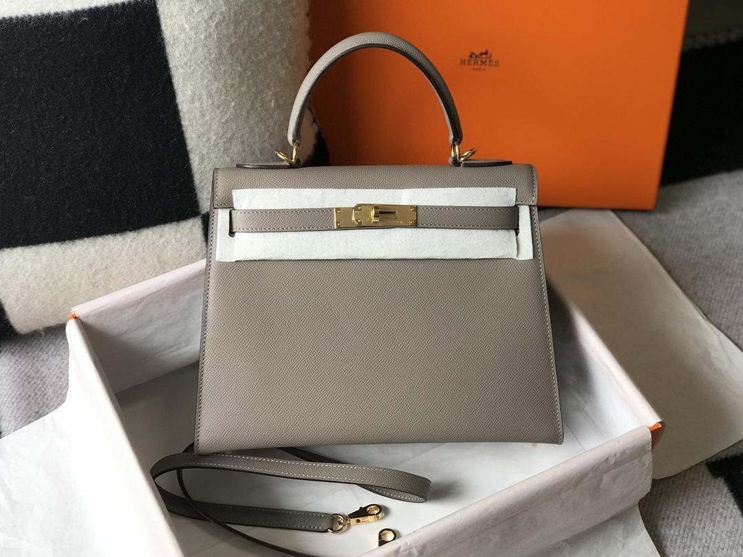 Original Copy Hermes Kelly 28cm Epsom Leather Handbags More Colors-2