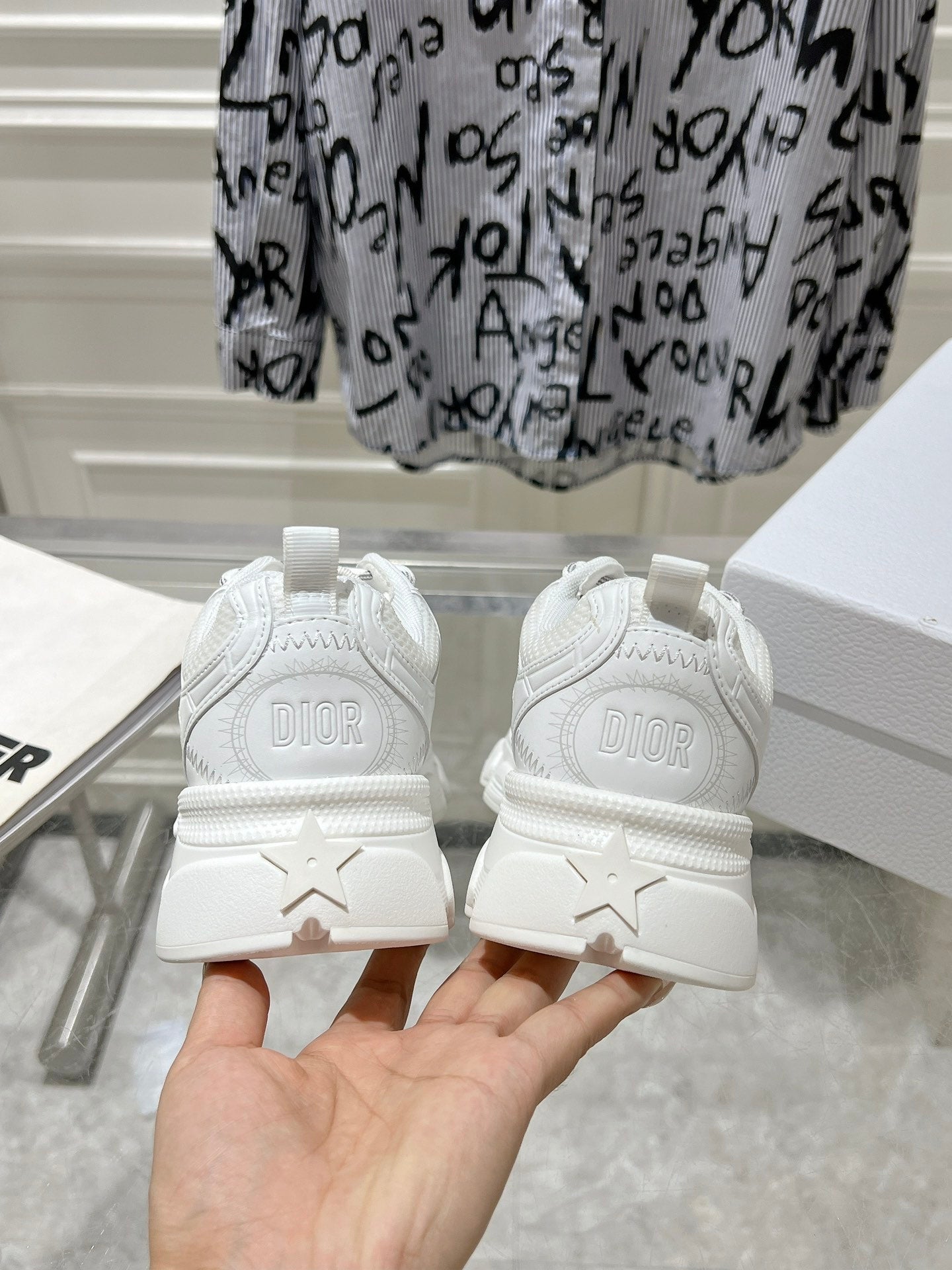 DIOR 25S CHRONO SNEAKER 45MM IN MESH WITH WHITE CALFSKIN、mysite、Cacoeks