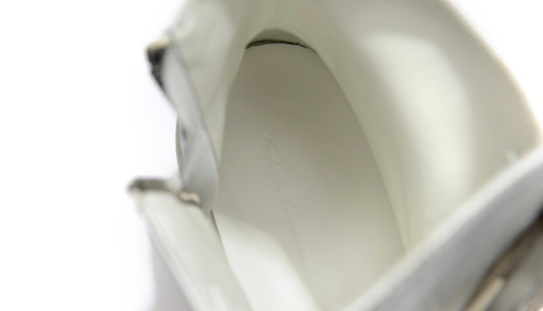 Rick Owens Leather High Top Sneaker in White Cream、mysite、Cacoeks